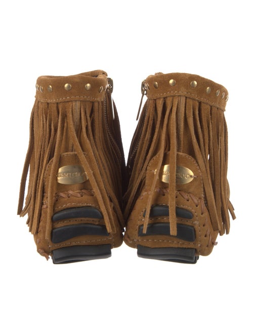 Jimmy Choo Suede Studded Accents Lace-Up Boots