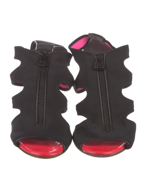 Jimmy Choo Neoprene Leather Trim Embellishment Sandals