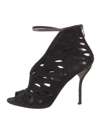 Jimmy Choo Suede Lasercut Accents Pumps