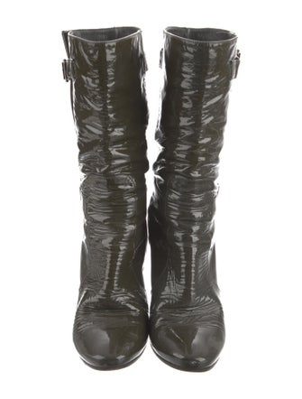 Jimmy Choo Patent Leather Slouch Boots