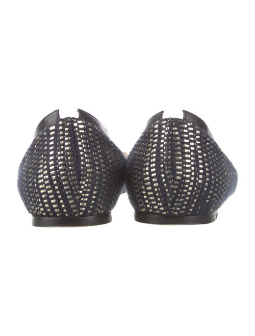 Jimmy Choo Striped Leather Trim Embellishment Flats