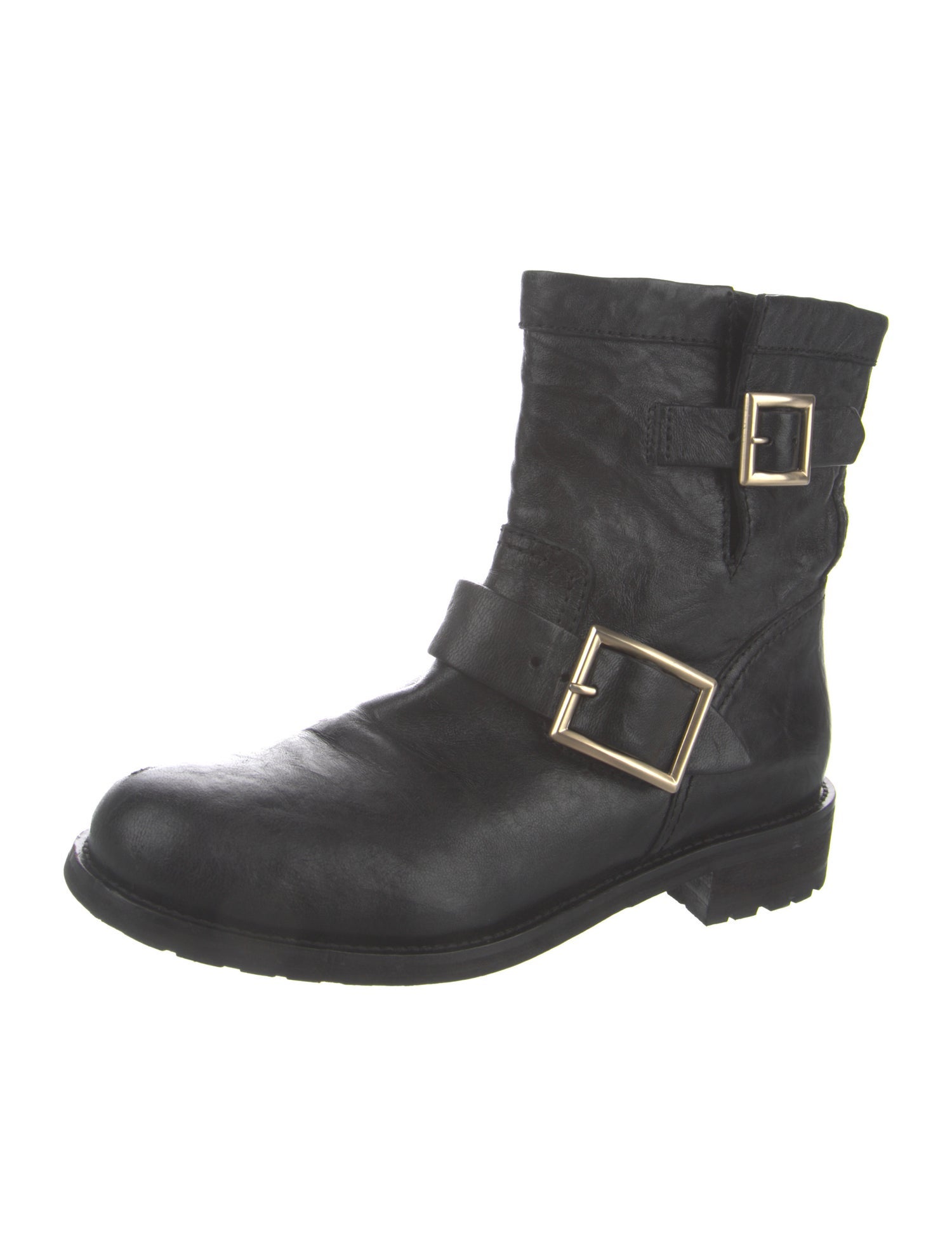 Jimmy Choo Leather Moto Boots