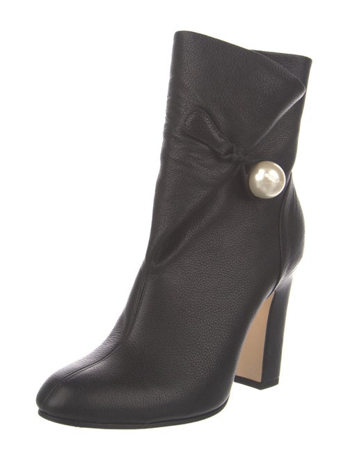 Jimmy Choo Faux Pearl Accents Leather Boots