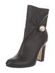 Jimmy Choo Faux Pearl Accents Leather Boots