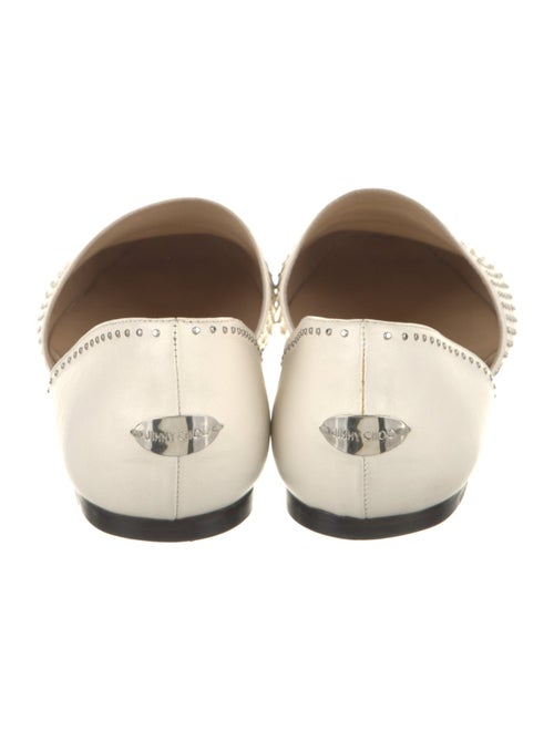 Jimmy Choo Leather Studded Accents D'Orsay Flats