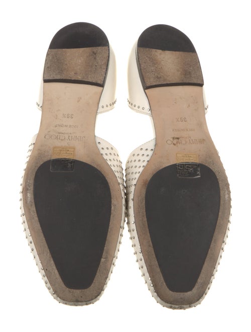 Jimmy Choo Leather Studded Accents D'Orsay Flats