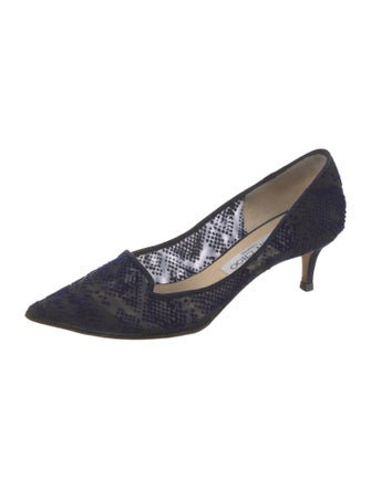 Jimmy Choo Mesh Polka Dot Print Pumps