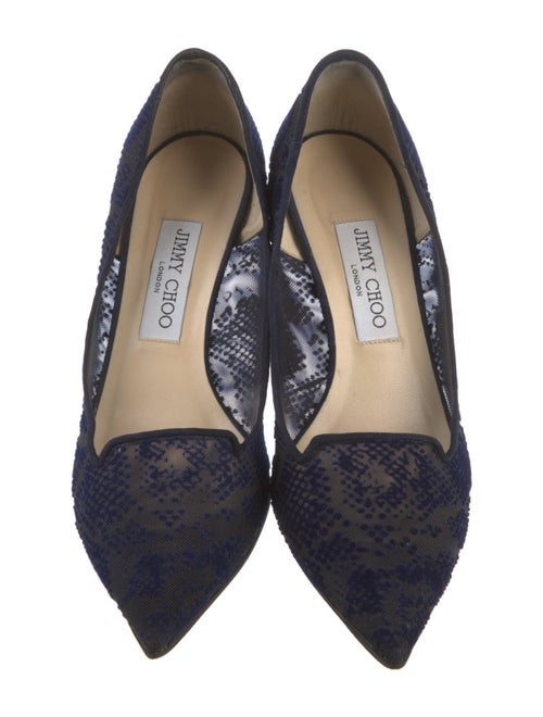 Jimmy Choo Mesh Polka Dot Print Pumps