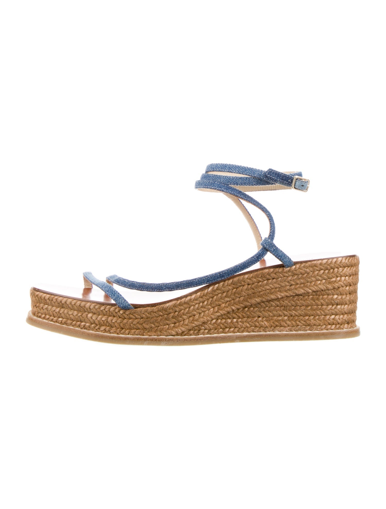 Jimmy Choo Denim Braided Accents Espadrilles