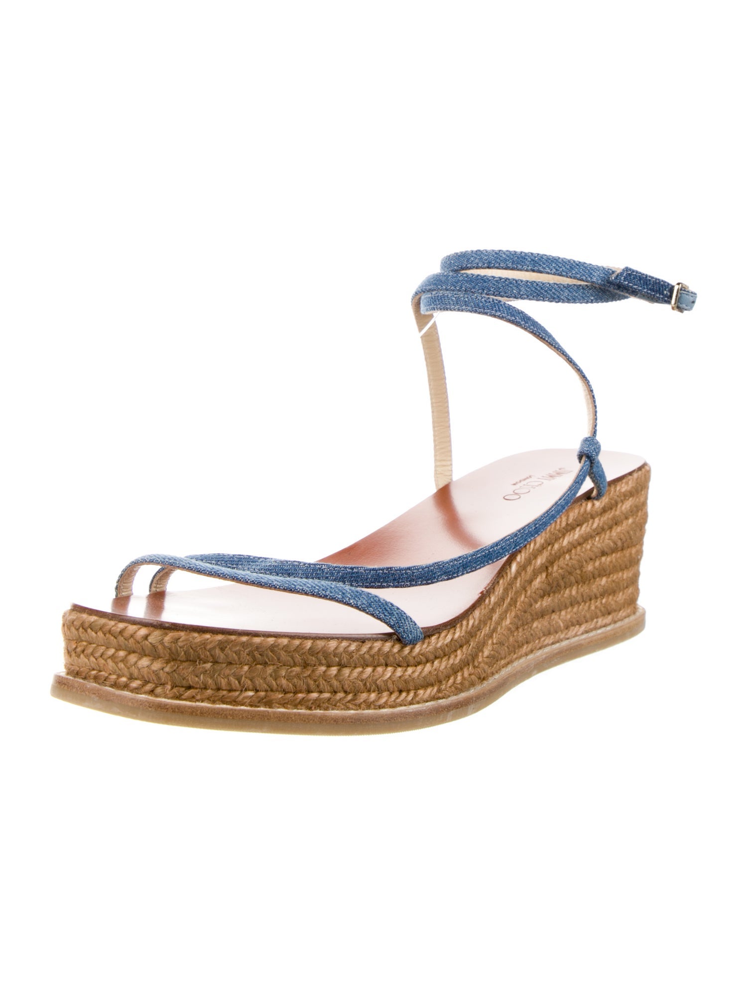 Jimmy Choo Denim Braided Accents Espadrilles