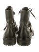 Jimmy Choo Leather Crystal Embellishments Combat Boots