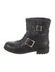 Jimmy Choo Leather Moto Boots