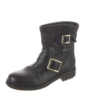 Jimmy Choo Leather Moto Boots
