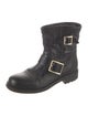 Jimmy Choo Leather Moto Boots