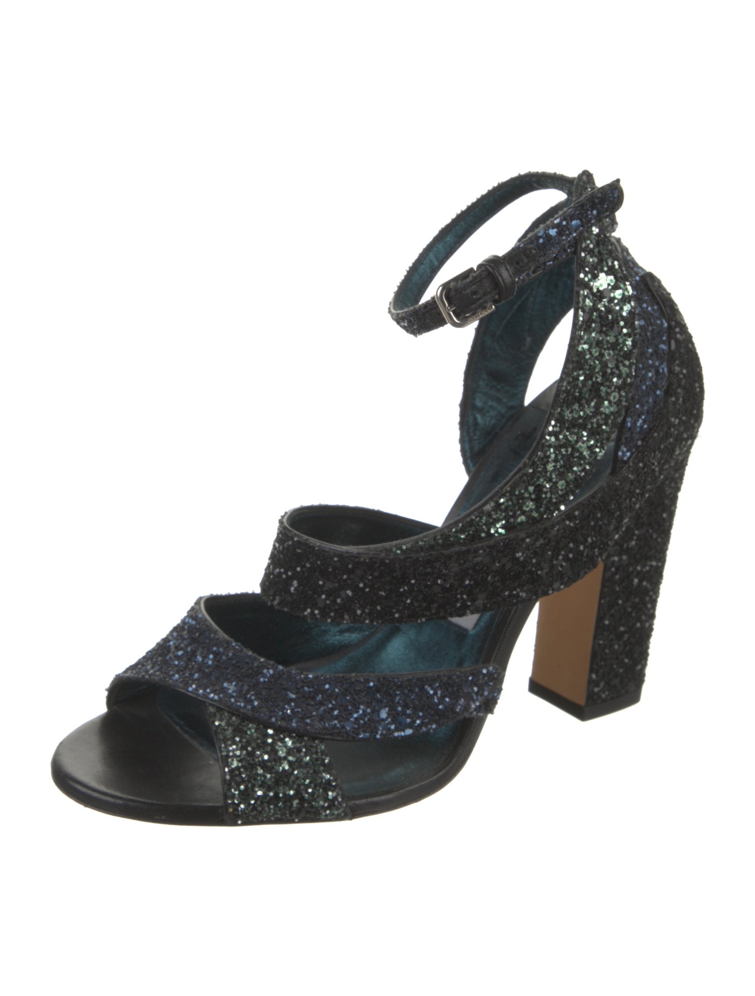 Jimmy Choo Glitter Glitter Accents Sandals