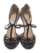 Jimmy Choo Suede Glitter Accents T-Strap Pumps