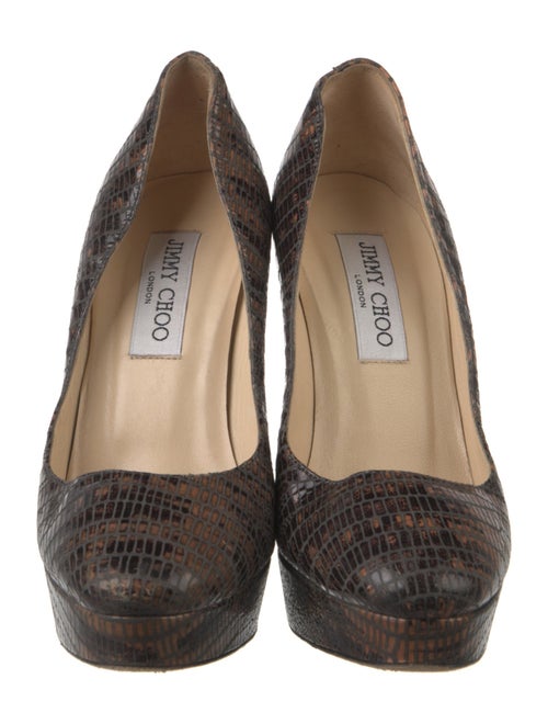 Jimmy Choo Leather Animal Print Pumps