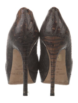 Jimmy Choo Leather Animal Print Pumps