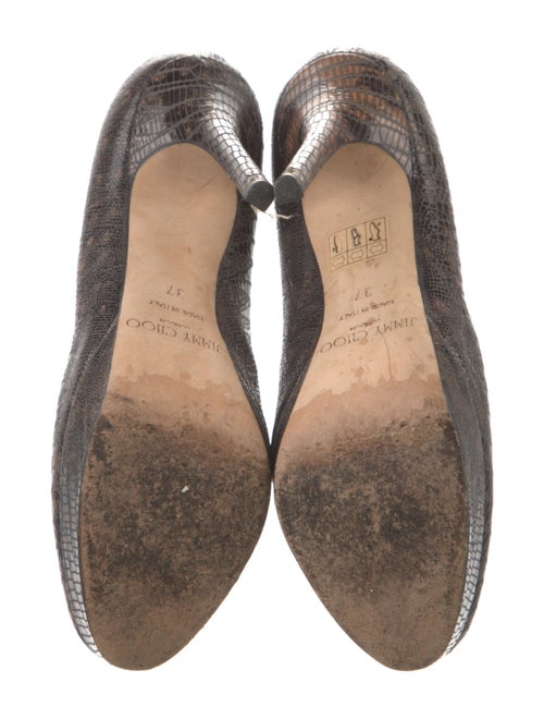 Jimmy Choo Leather Animal Print Pumps