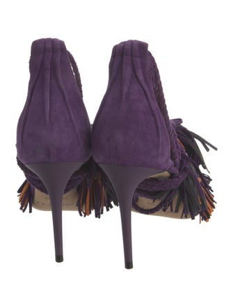 Jimmy Choo Suede Tassel Accents Sandals
