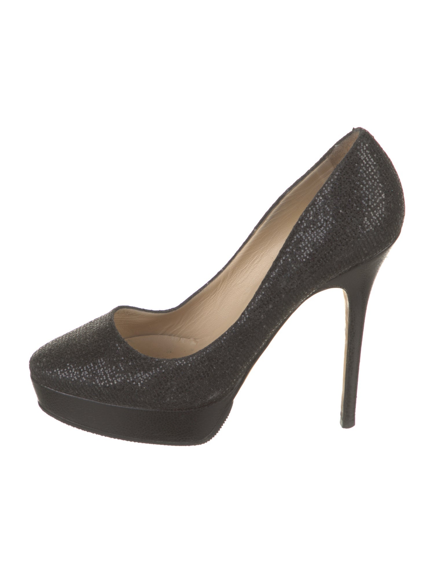 Jimmy Choo Leather Glitter Accents Pumps
