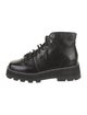 Jimmy Choo Leather Crystal Embellishments Combat Boots