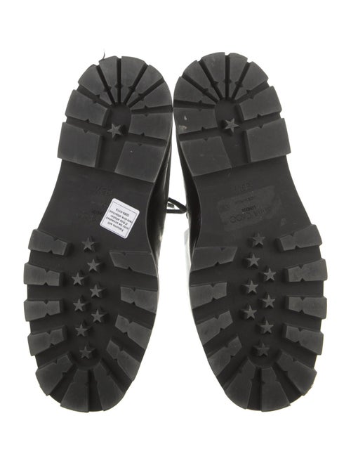 Jimmy Choo Leather Crystal Embellishments Combat Boots