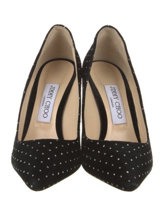 Jimmy Choo Velvet Crystal Embellishments Pumps