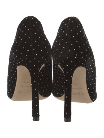 Jimmy Choo Velvet Crystal Embellishments Pumps