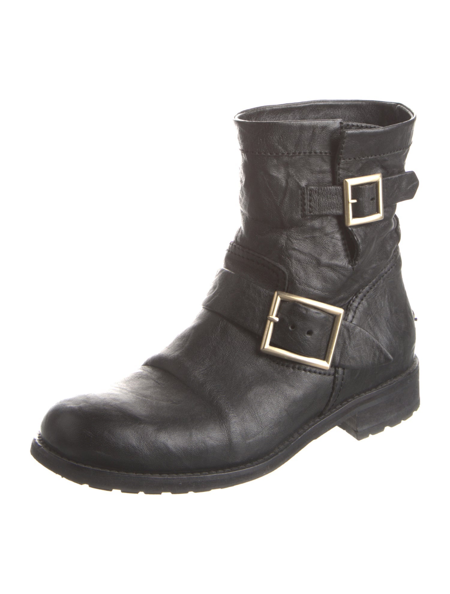 Jimmy Choo Leather Moto Boots