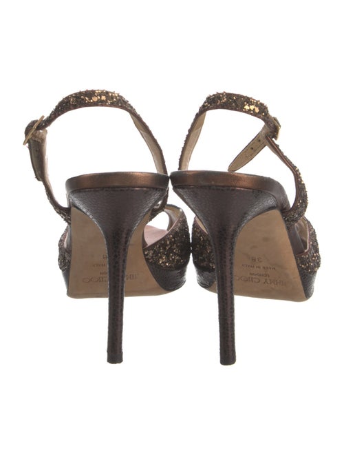 Jimmy Choo Glitter Animal Print Slingback Pumps