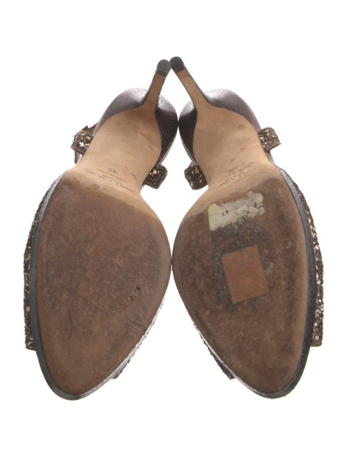 Jimmy Choo Glitter Animal Print Slingback Pumps