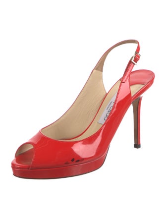 Jimmy Choo Patent Leather Slingback Sandals