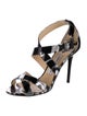 Jimmy Choo Leather Printed Sandals