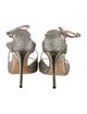 Jimmy Choo Leather Glitter Accents Sandals