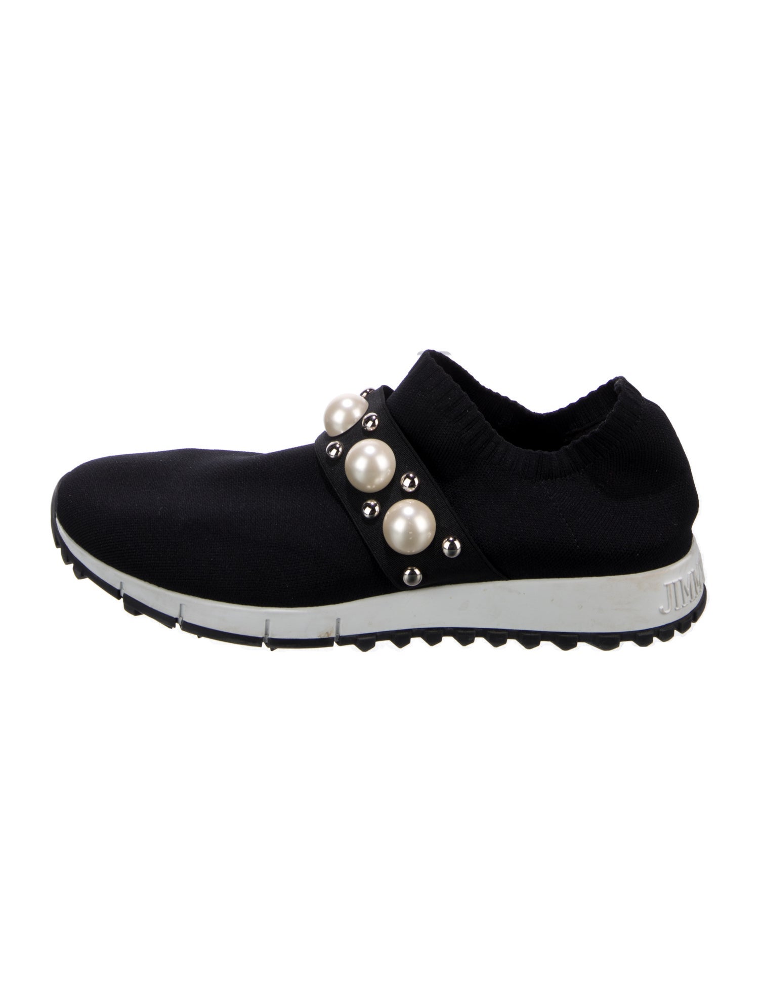 Jimmy Choo Nylon Studded Accents Sneakers