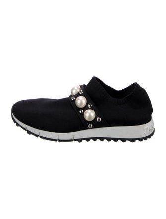 Jimmy Choo Nylon Studded Accents Sneakers