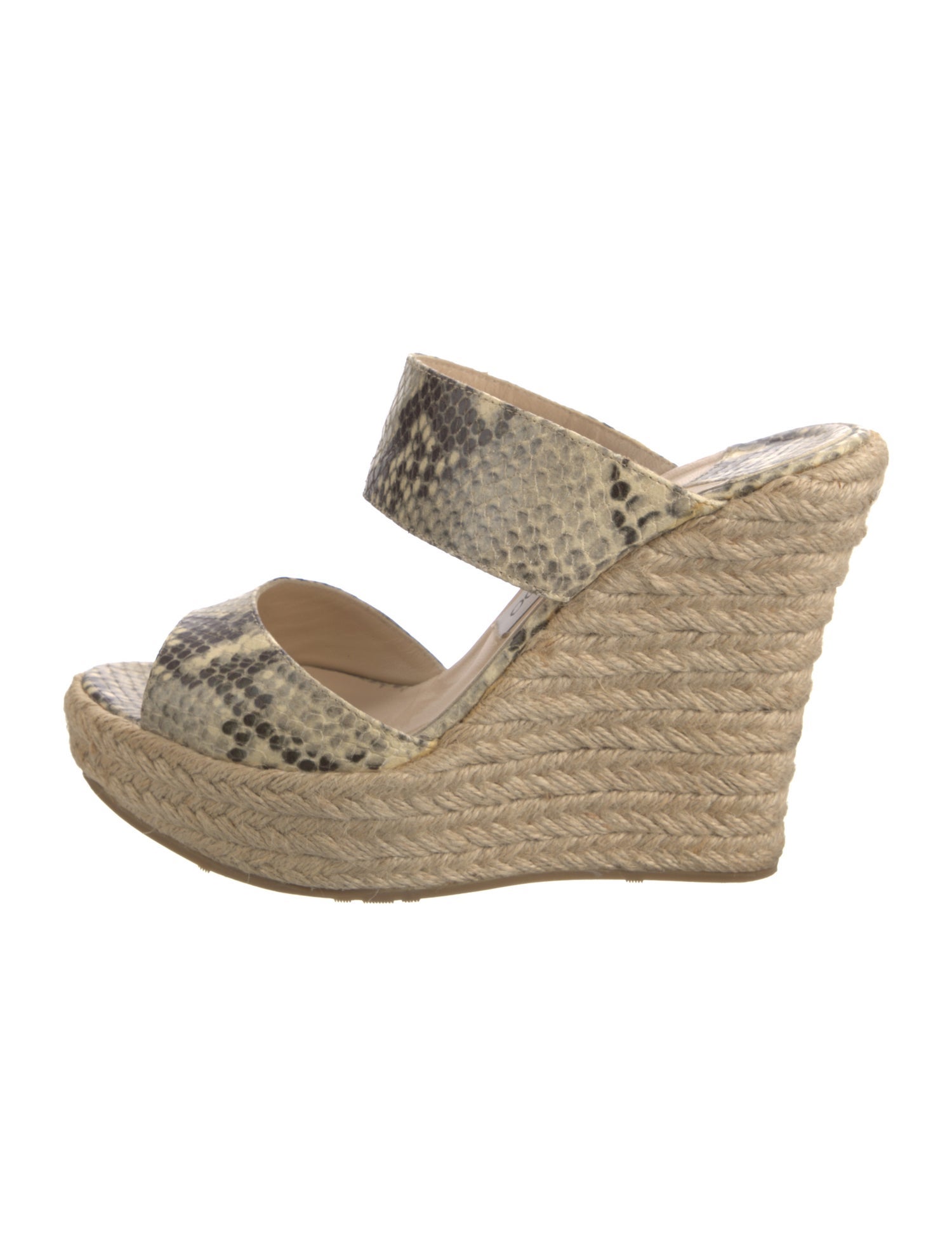 Jimmy Choo Leather Animal Print Espadrilles