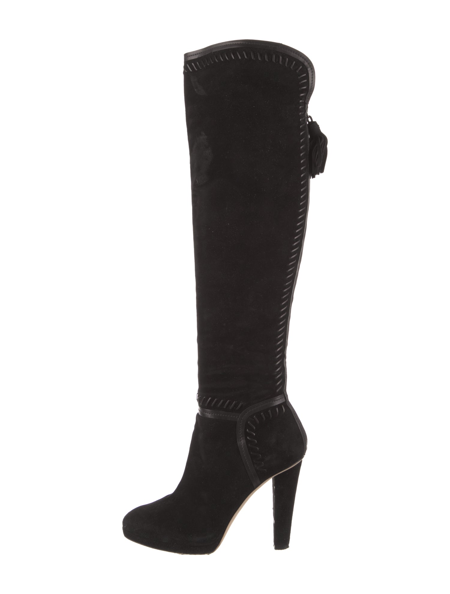 Jimmy Choo Suede Whipstitch Trim Boots