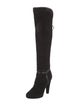 Jimmy Choo Suede Whipstitch Trim Boots