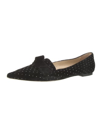 Jimmy Choo Velvet Bow Accents Ballet Flats