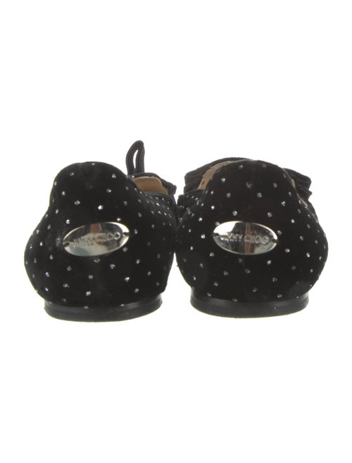Jimmy Choo Velvet Bow Accents Ballet Flats