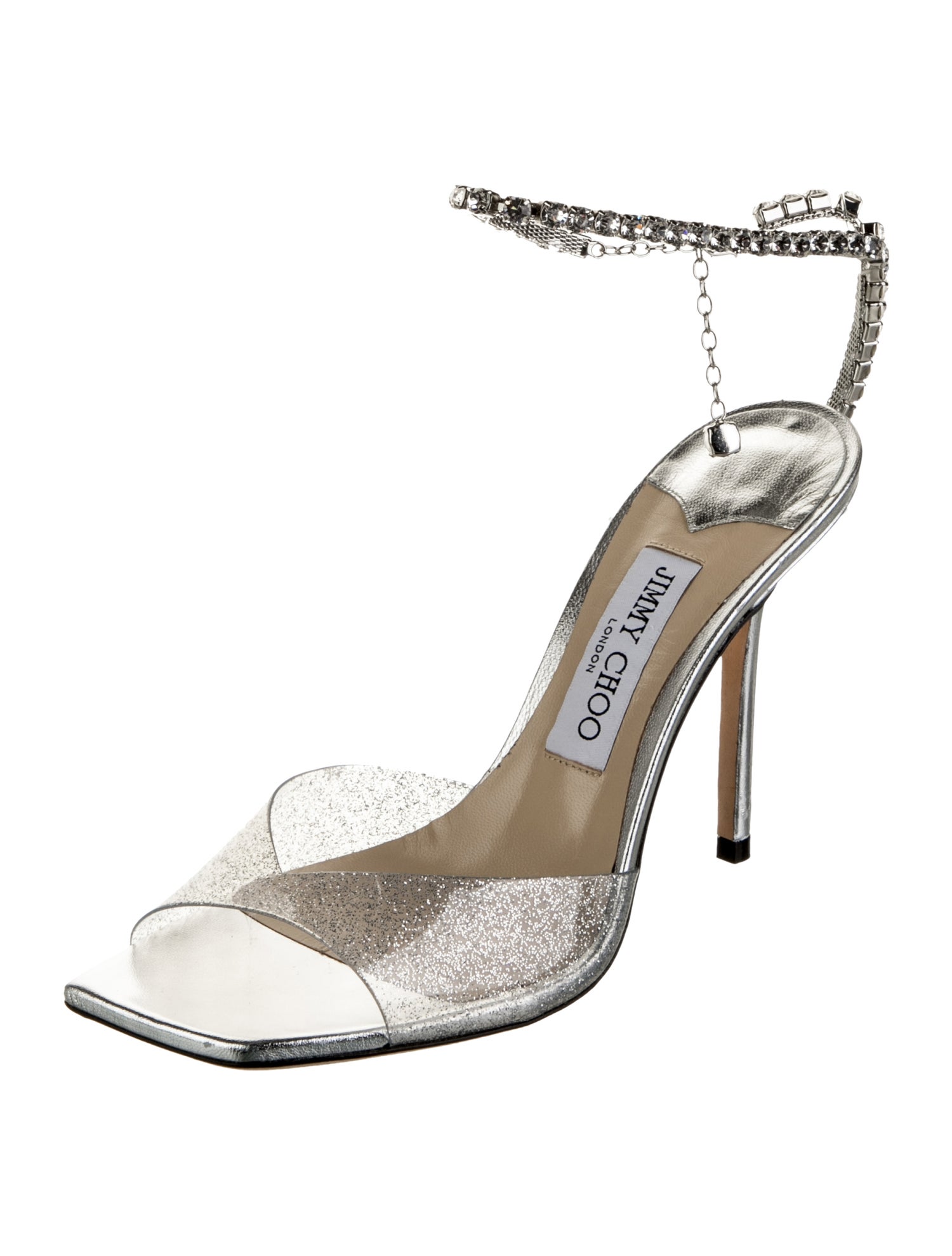 Jimmy Choo PVC Crystal Embellishments Sandals