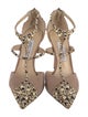 Jimmy Choo Suede Studded Accents T-Strap Pumps