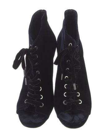 Jimmy Choo Velvet Lace-Up Boots