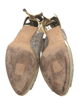 Jimmy Choo Glitter Accents Slingback Sandals