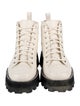 Jimmy Choo Leather Crystal Embellishments Combat Boots