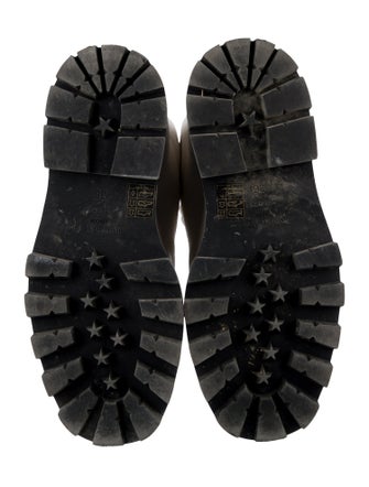 Jimmy Choo Leather Crystal Embellishments Combat Boots