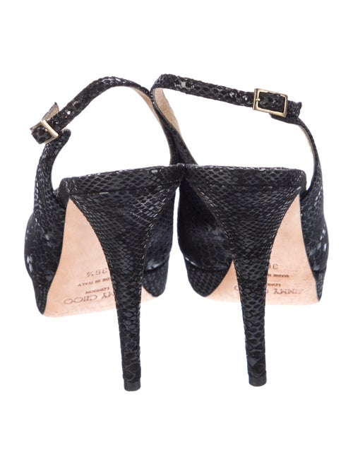 Jimmy Choo Suede Animal Print Slingback Pumps