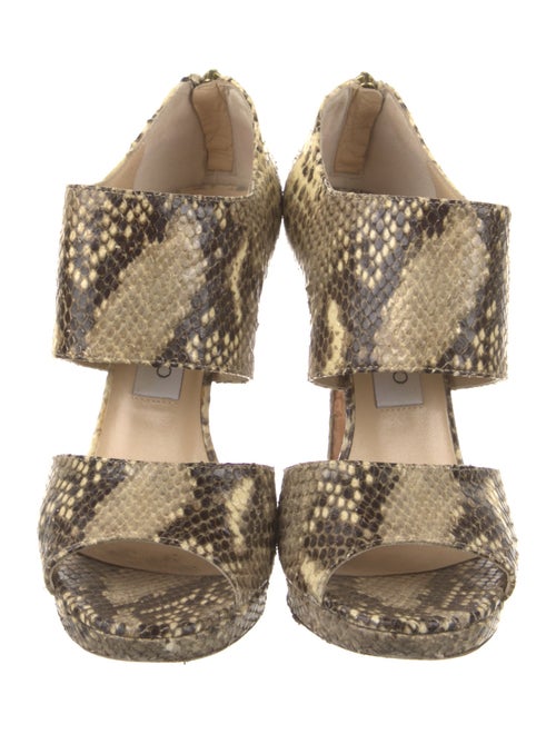 Jimmy Choo Leather Animal Print Pumps